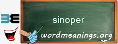 WordMeaning blackboard for sinoper